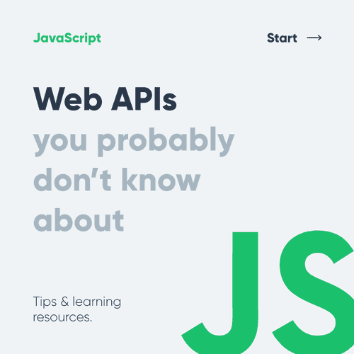 8 Web APIs - Indexed DB, Web SQL, Vibration, and more.