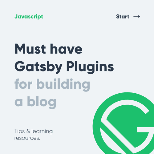 Must have Gatsby plugins
