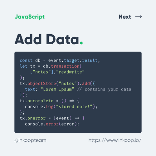 Indexed DB - Client side storage