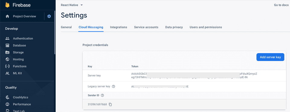 Firebase API key