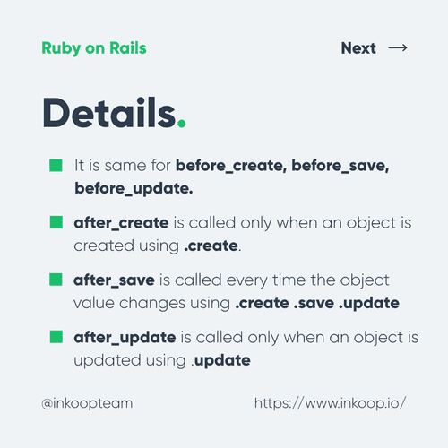Active record callbacks in Rails