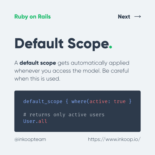 Model scopes in Rails