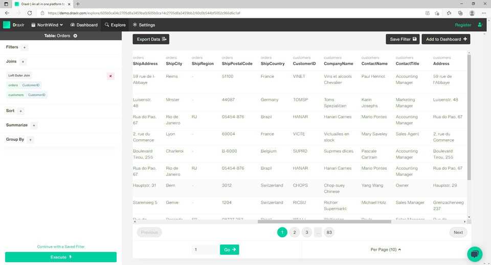 How to Create Dashboard from Postgres or MySQL Database - Joins